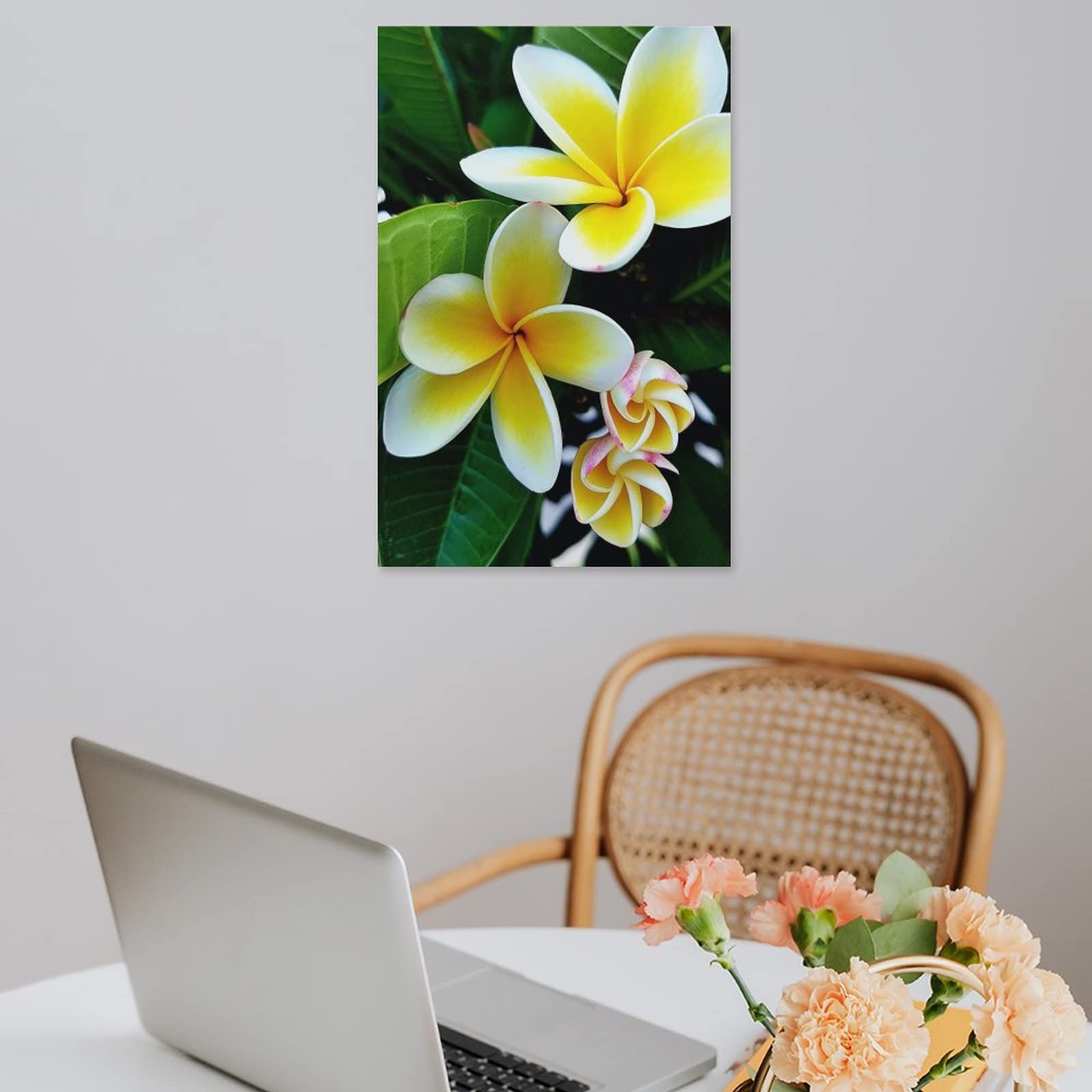 Amazon.co.jp: 絵画 プルメリア 絵画インテリア 絵画 花壁飾り
