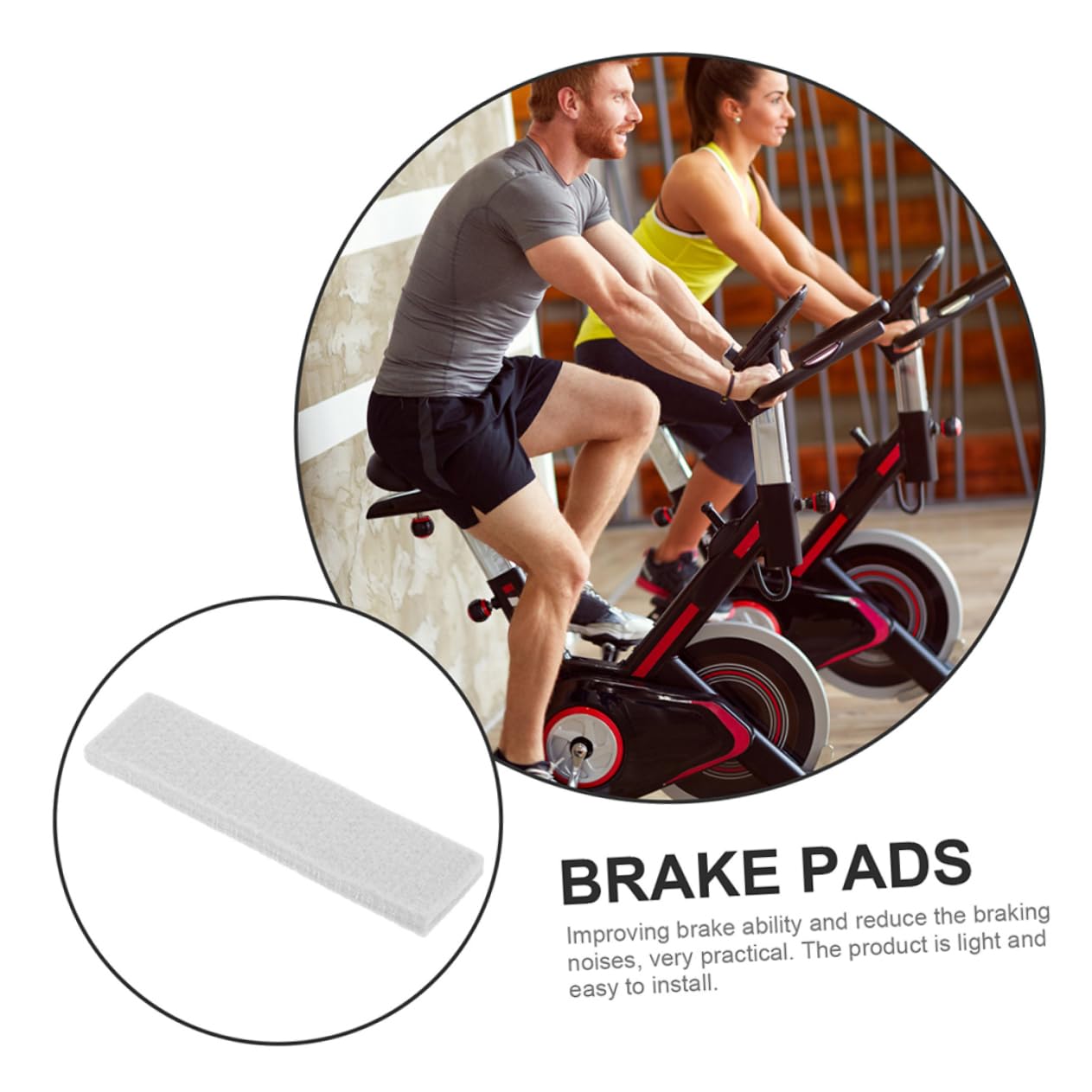 Milisten 6 Pièces Plaquettes de Frein pour Vélo Exercice Compatibles Vélos de Fitness Appartement Feutre Résistant à Usure
