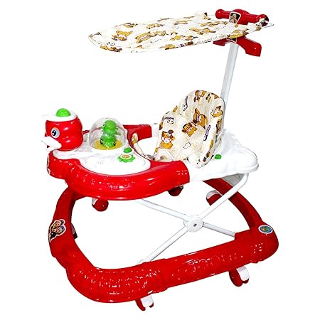 Baal Baby Height Adjustable Walker - Music & Rattles with Parental Handle
