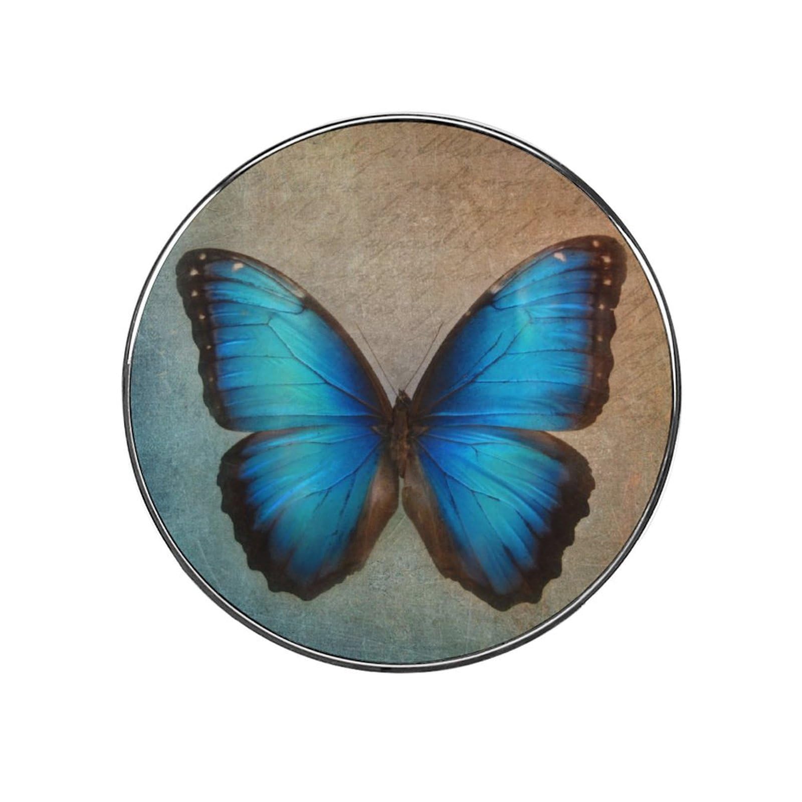 Blue Butterfly Alloy Fridge Magnet For Office Cabinet Refrigerator Whiteboard Photo
