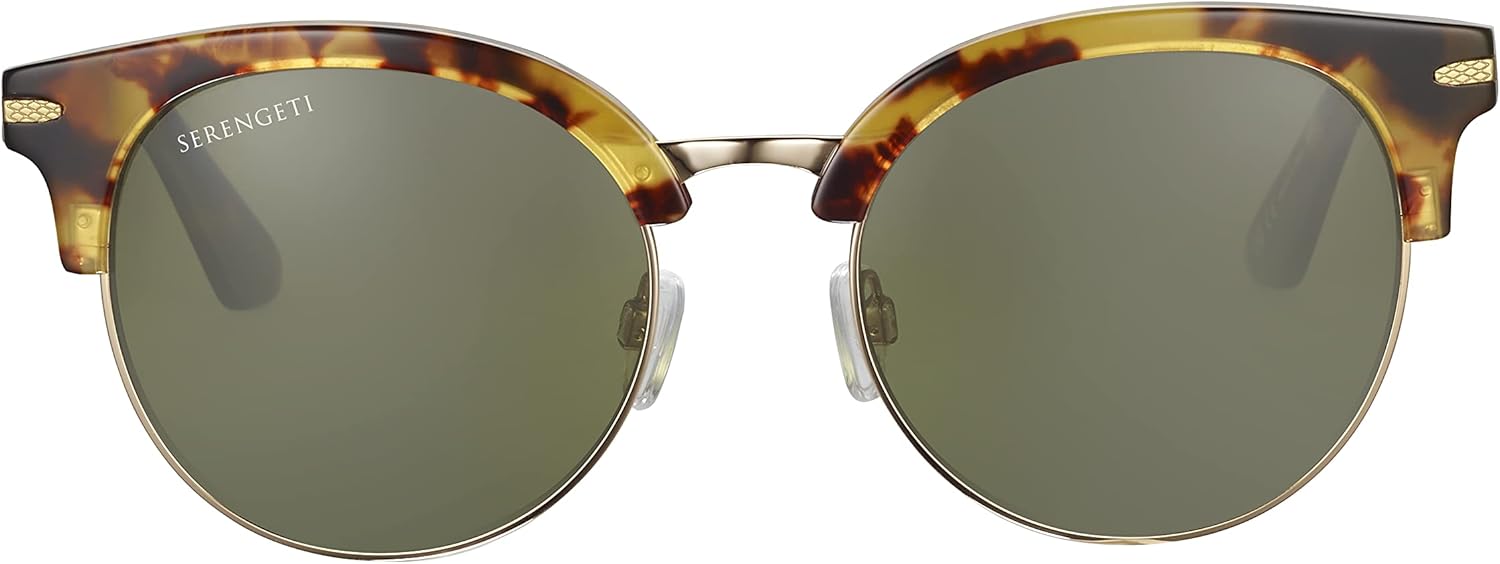 Serengeti - Susan, Shiny Tort Havana Shiny Light Gold Metal, Mineral Polarized 555nm Cat 3 to 3, Medium, Sunglasses, Feminine, Adult