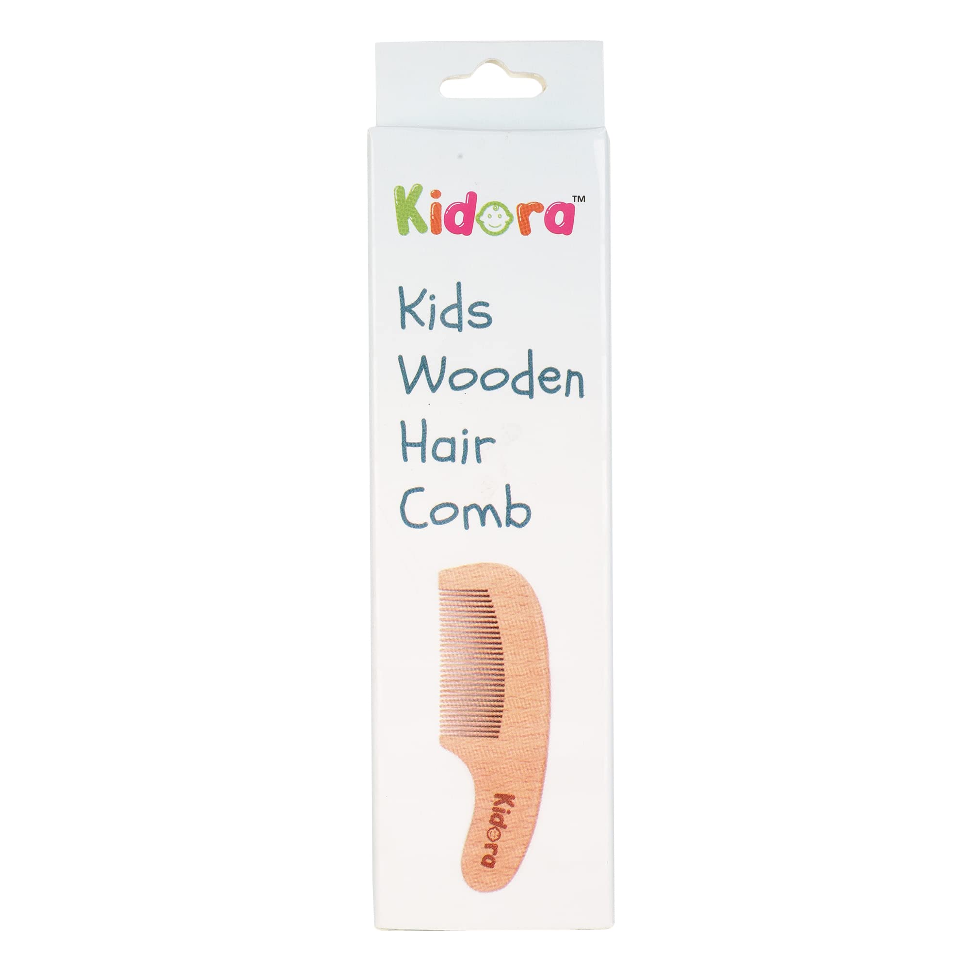 Kidora Baby Comb | Wooden Comb for Baby Hair Care | Hair Comb for New Born & Kids | Non Static Wooden Hair Comb with Carry Pouch 3