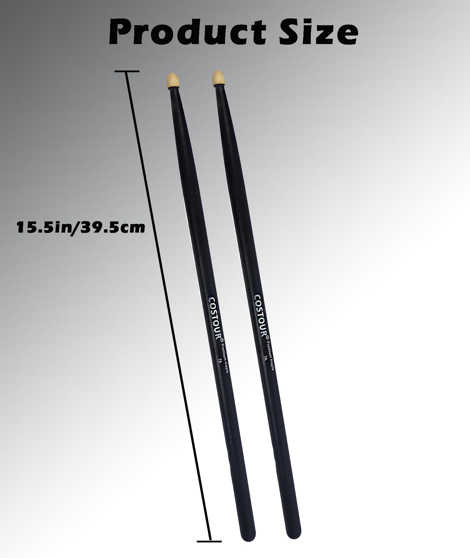 Drum Sticks,7A Drum Sticks,Drumstick,Enhanced Anti Slip Grip,Suitable For Performance and Durable Practice Rock,Suitable for Studio Recording and Live Performances - Image 2 thumbnail