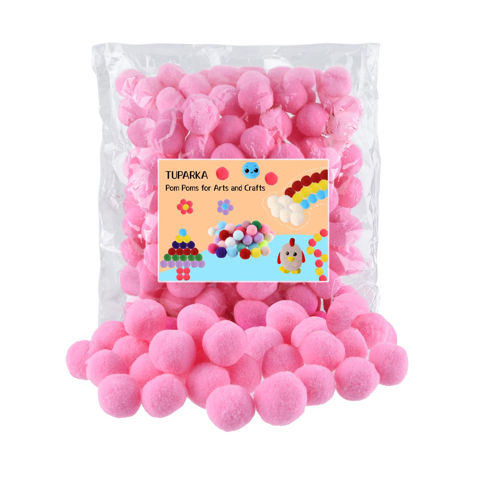 小物 pompom Amazon.com: TUPARKA 100 Pcs Pom Poms for Crafts 1 Inch Pink