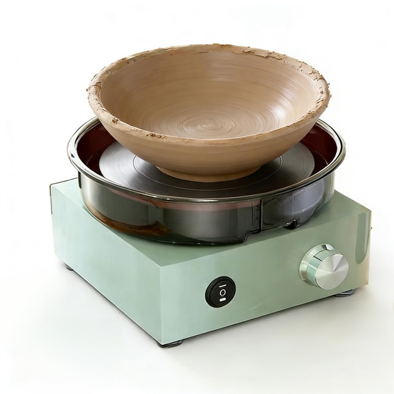 Elektrische Töpferscheibe, 15 cm Drehteller Zwei Wege Drehung Pottery Wheel, Stufenloser Geschwindigkeit Töpfermaschine, Töpferei DIY Maschine Für Anfänger, Kinder