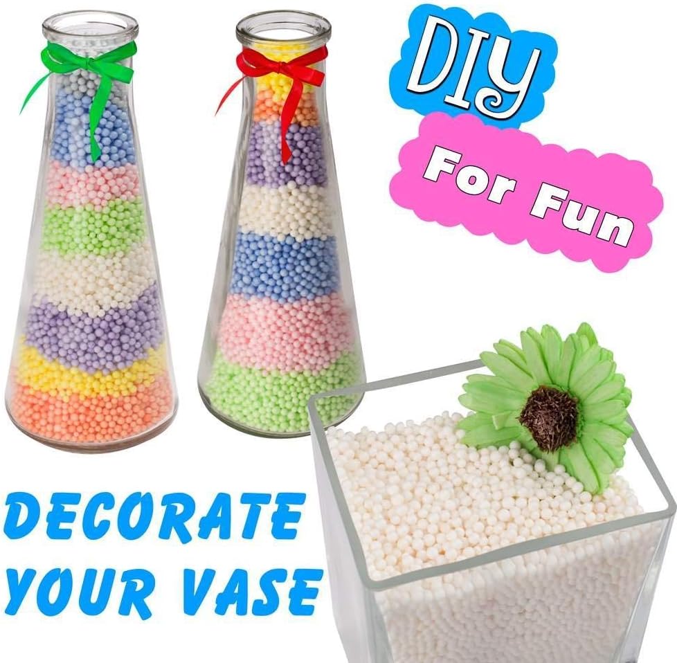 Foam Balls for Slime,16 Sets with Slime Tools (120000 pcs) 0.08-0.32 inch Colorful Styrofoam Balls Beads Mini Small Foam Beads for Slime Decorative Ball Arts DIY Crafts Supplies for Homemade Slime