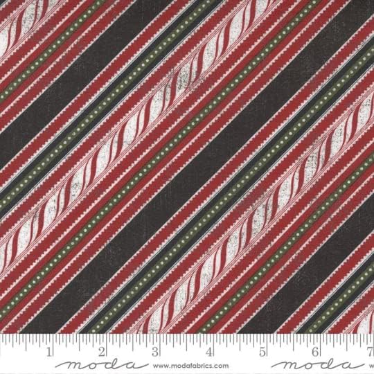 Peppermint Bark Chocolate Stripe Fabric 30696-12 by Basic Grey from Moda by The Yard