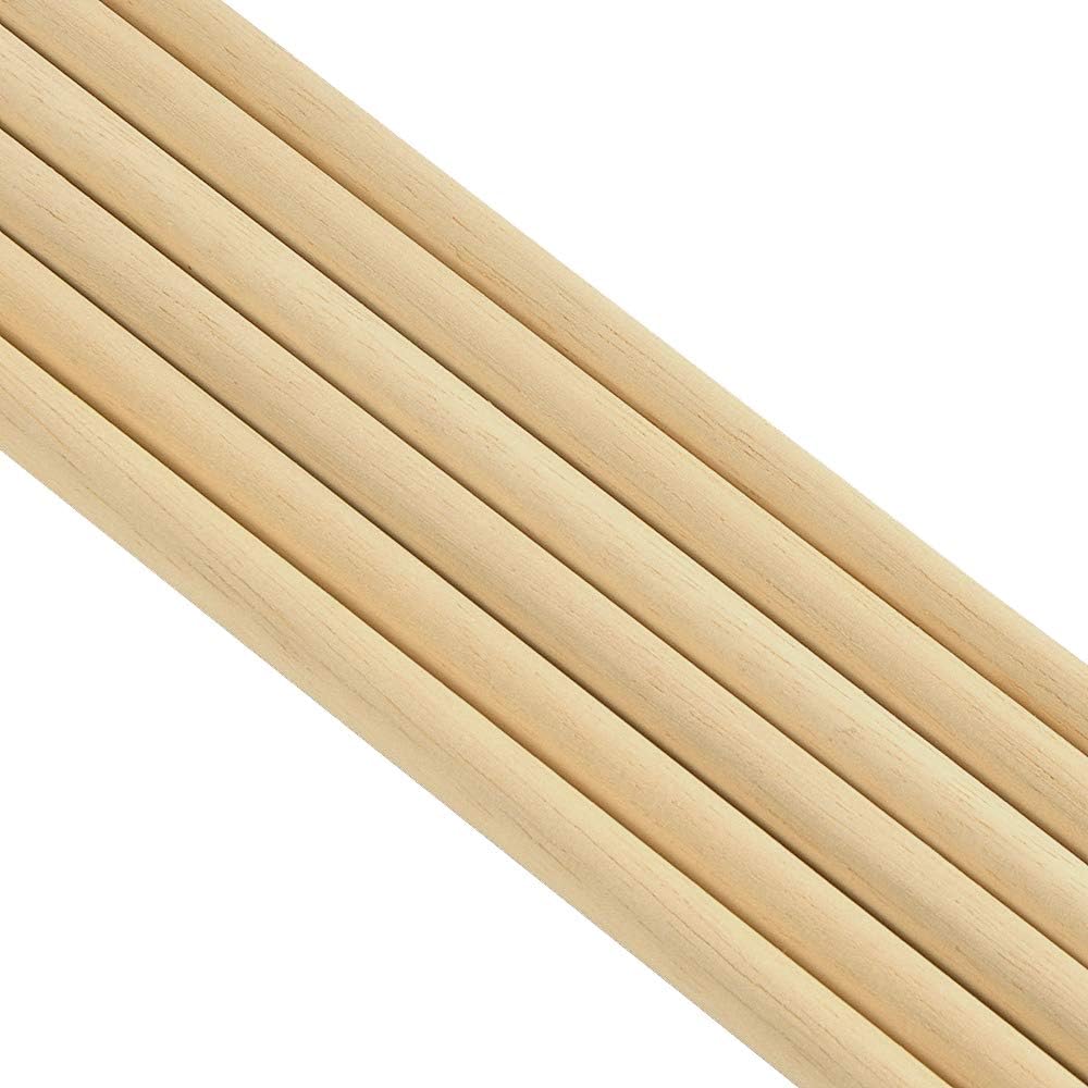 12/24 Pcs Archery Wooden Arrow Shaft 80cm Target Practice Arrow with Nocks DIY Ourdoor Hunting (8.5mm, 12 pcs)