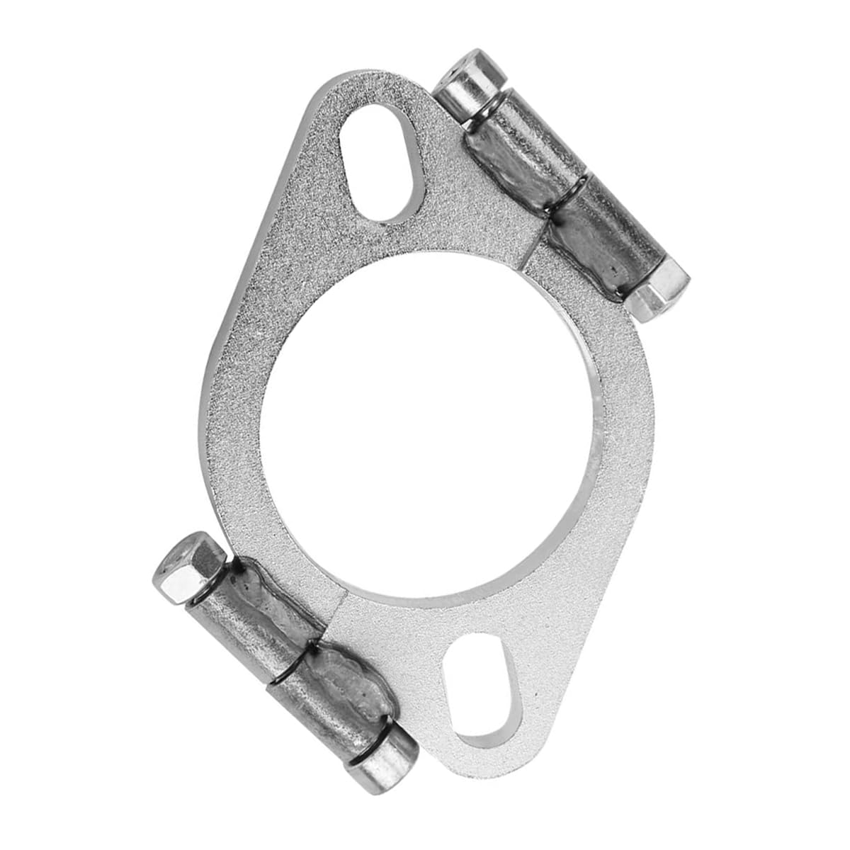 Alnicov Clamp Flange Kit 25in/63mm Steel Exhaust Flange Flat Oval Split Repair Replacement Accessory