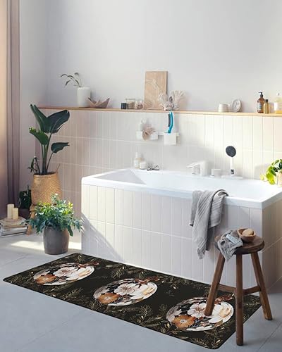 Miniatura 5 de Pumpkins Black Bath Mat for Tub,Non Slip Bathroom Floor Runner Rug Quick Dry & Absorbent Diatomaceous Earth Shower Sink Kitchen Washable