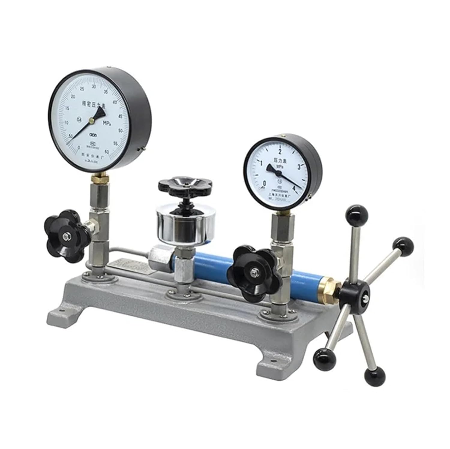 1pcs YW-60 600Bar Portable Sturdy and Pressure Test Pump Pressure Gauge Calibrator(0-60MPa)