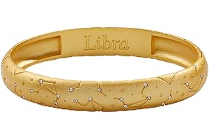 Zodiac Libra Hinge Bangle: Awe-Inspiring Bracelet for Cosmic Connection