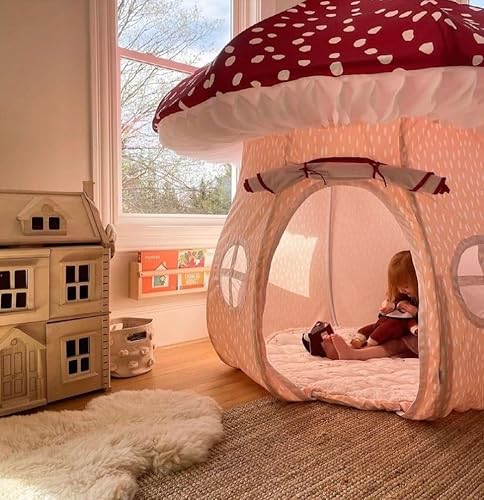 Miniatura 2 de Asweets Tienda de campaña de hongos para niños - Fortaleza de juegos para niños y niñas con un diseño exquisito para una tienda de campaña