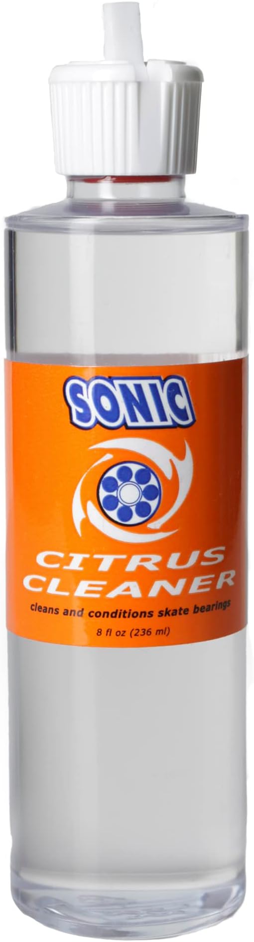 SONIC Citrus Skate Bearing Cleaner, Cleans Inline Skate, Roller Skate and Skateboard Bearings, Earth friendly, 8 oz, Made in USA