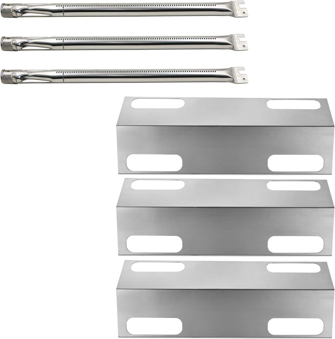 Uniflasy Grill Parts Kit Stainless Steel Heat Plate Tent Shield