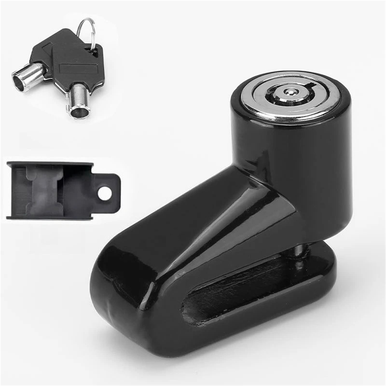 Motorcycle Handlebar Lock 1set Mountain Bike Disc Brake Lock Aluminum Alloy Anti-Theft Security Device Suitable Motorbike Lock Security(Black)