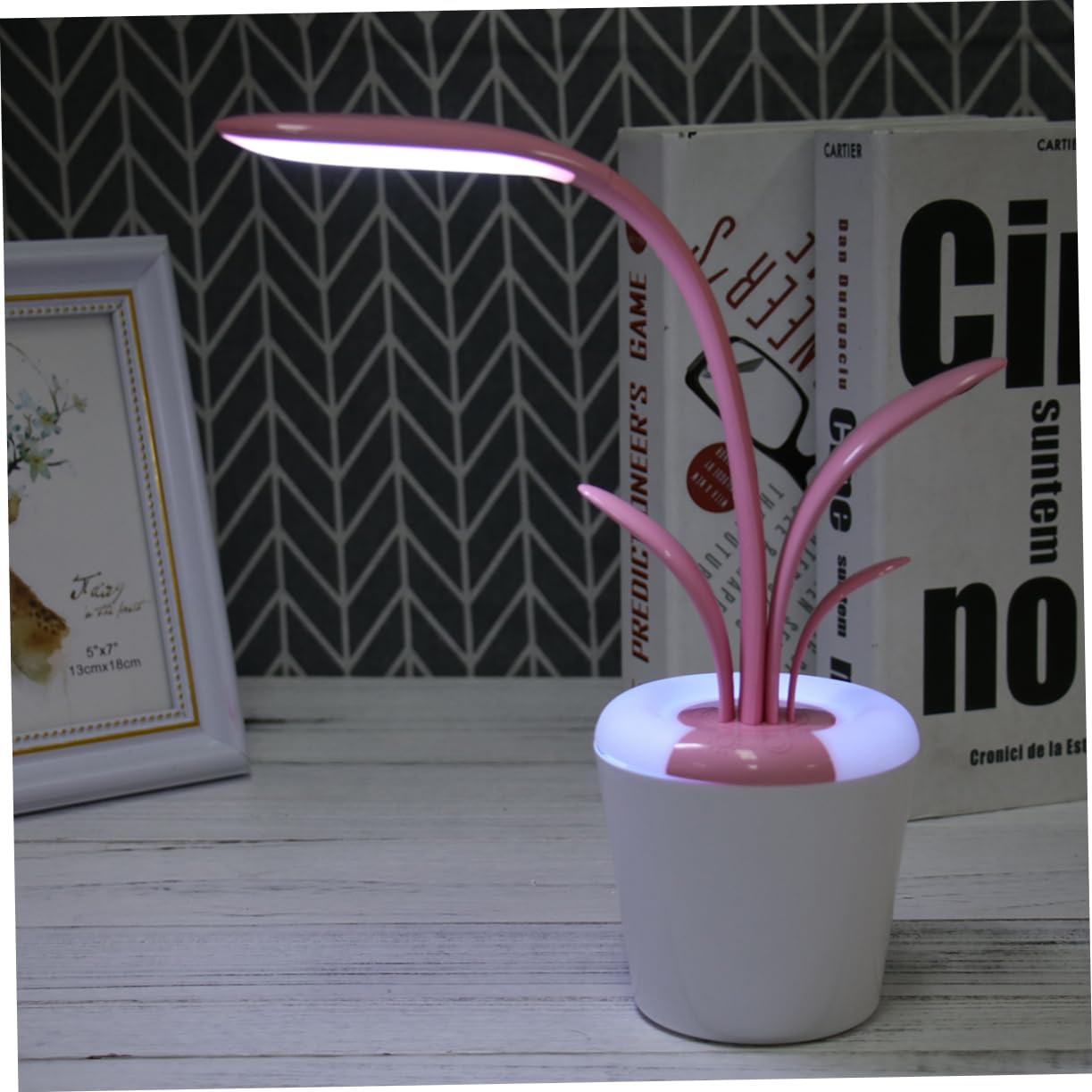 DOITOOL 3pcs Adjustable Led Touch Control Table Lamp USB Charging Eye- Desk Light Atmosphere Creative Design for Home Office and School