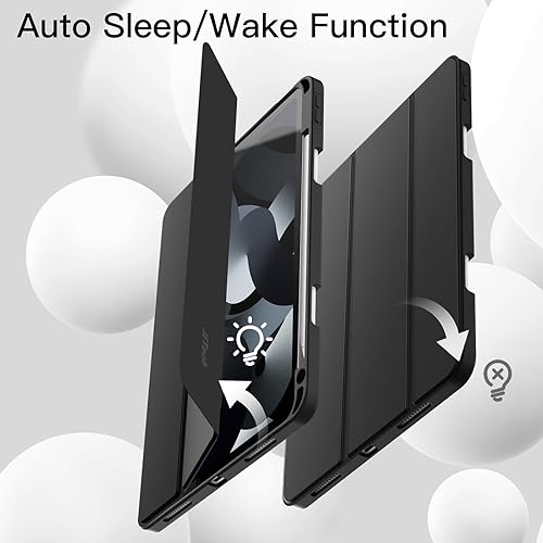 Miniatura 6 de JETech Funda para iPad Air de 11 pulgadas M3M2 (20252024), iPad Air 54 (20222020 54 generación de 10.9 pulgadas) con soporte para lápices, funda