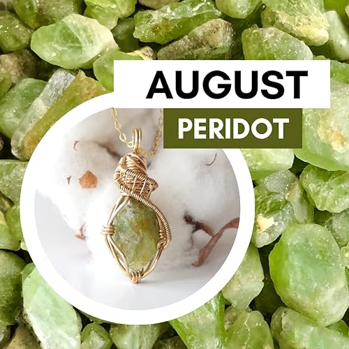 Miniatura 7 de Designs by Nature Gems Handmade Womens Peridot & Pearl Charm Necklace 20-22 inch Adjustable Chain Sterling Silver, August & June Birthstone