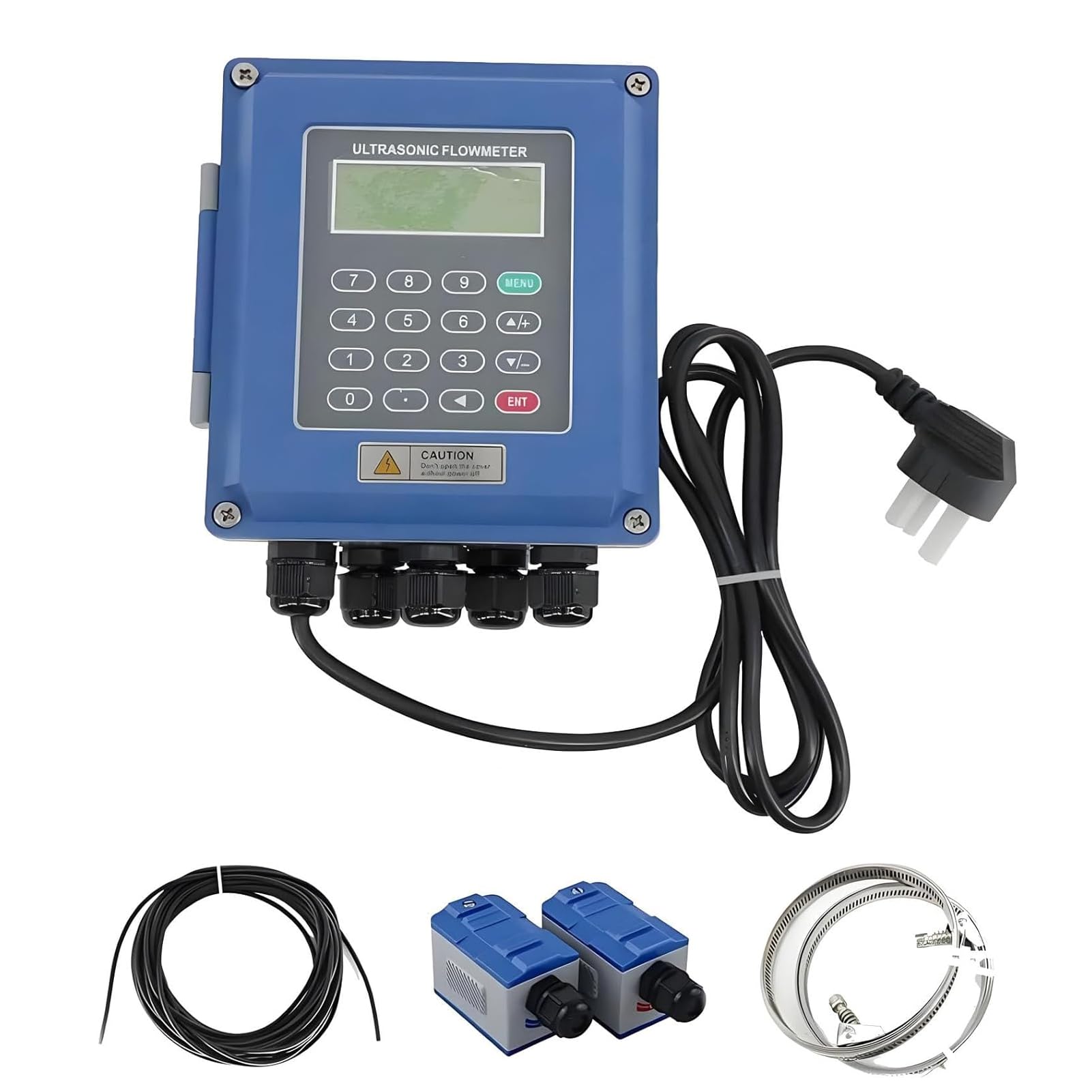 LYJIANGXIN Ultrasonic Flowmeter, Tuf-2000b Wall Mounted Ultrasonic Liquid Flow Meter, With Tm-1 & Ts-2 & Tl-1 Ultrasonic Transducer, For Water, Sea Water, Sewage, Oil, Alcohol, Etc