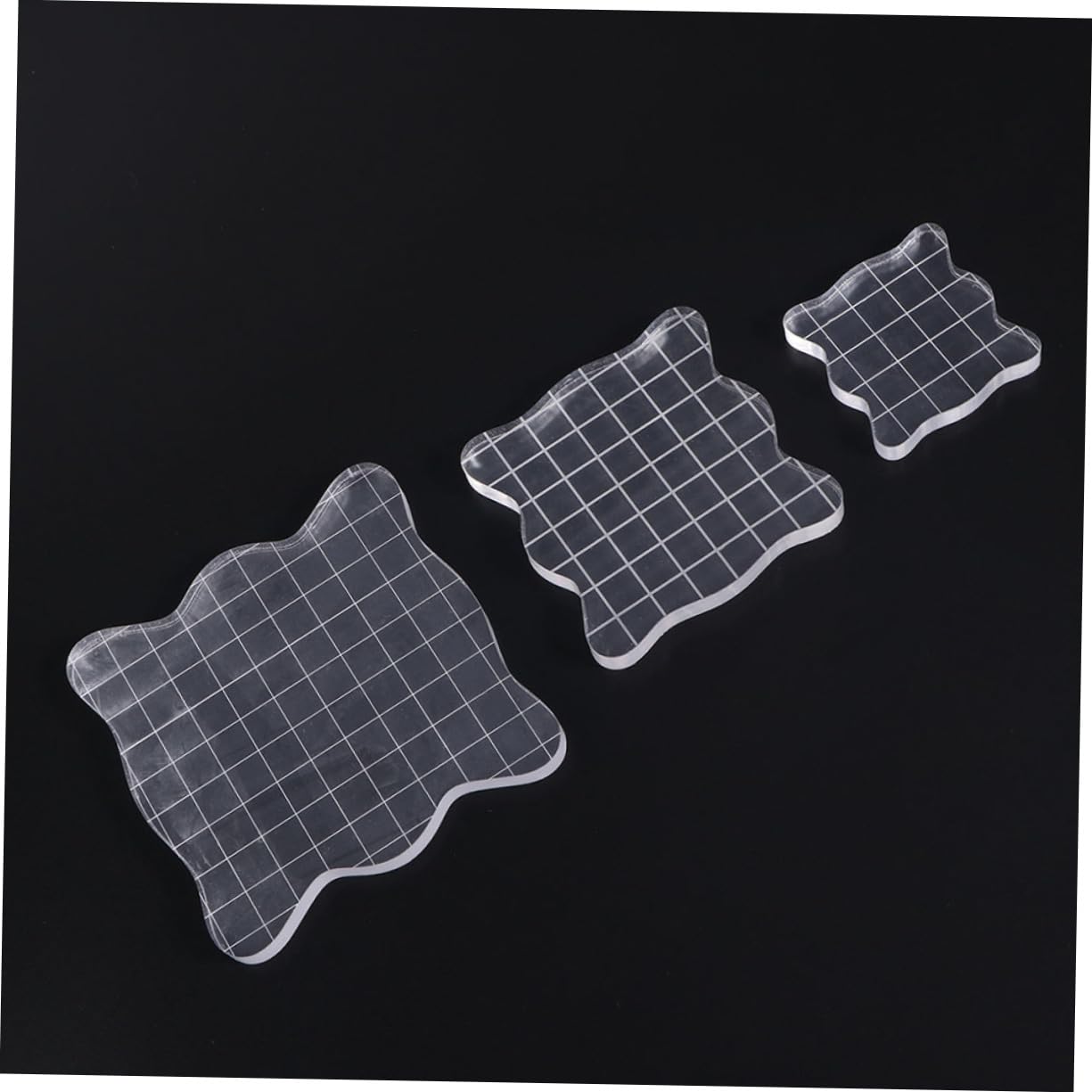 BEBEMOKO 2pcs Acrylic Stamp Blocks DIY Crafting Supplies for Card Making Material: Safe Acrylic Easy to Clean