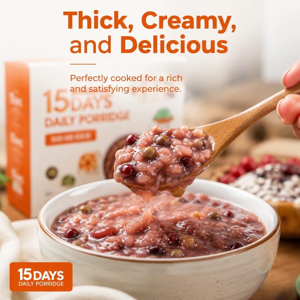Set de regalo de gachas de cereales variadas for 15 días, 1500 g, mezcla de sopa de arroz natural de varios tipos