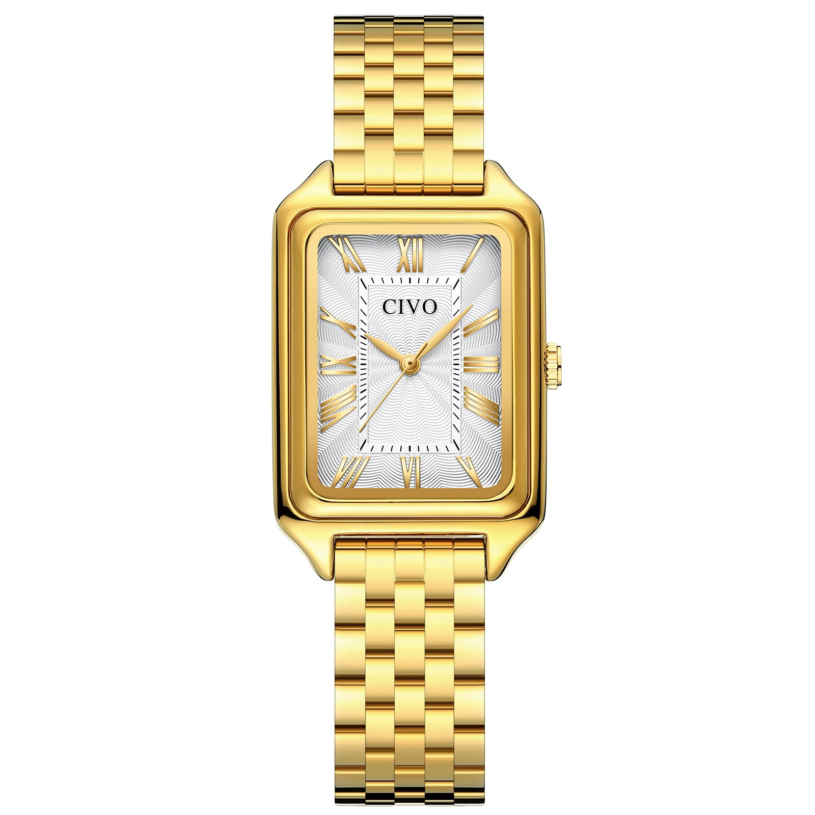 CIVO Watches for Women with Small Wrists: Vintage Quartz Bracelet Watch with Roman Dial - Gold Three-Hand Stainless Steel Watch - Gifts for Girlfriend Wife Mother on Anniversary Birthday