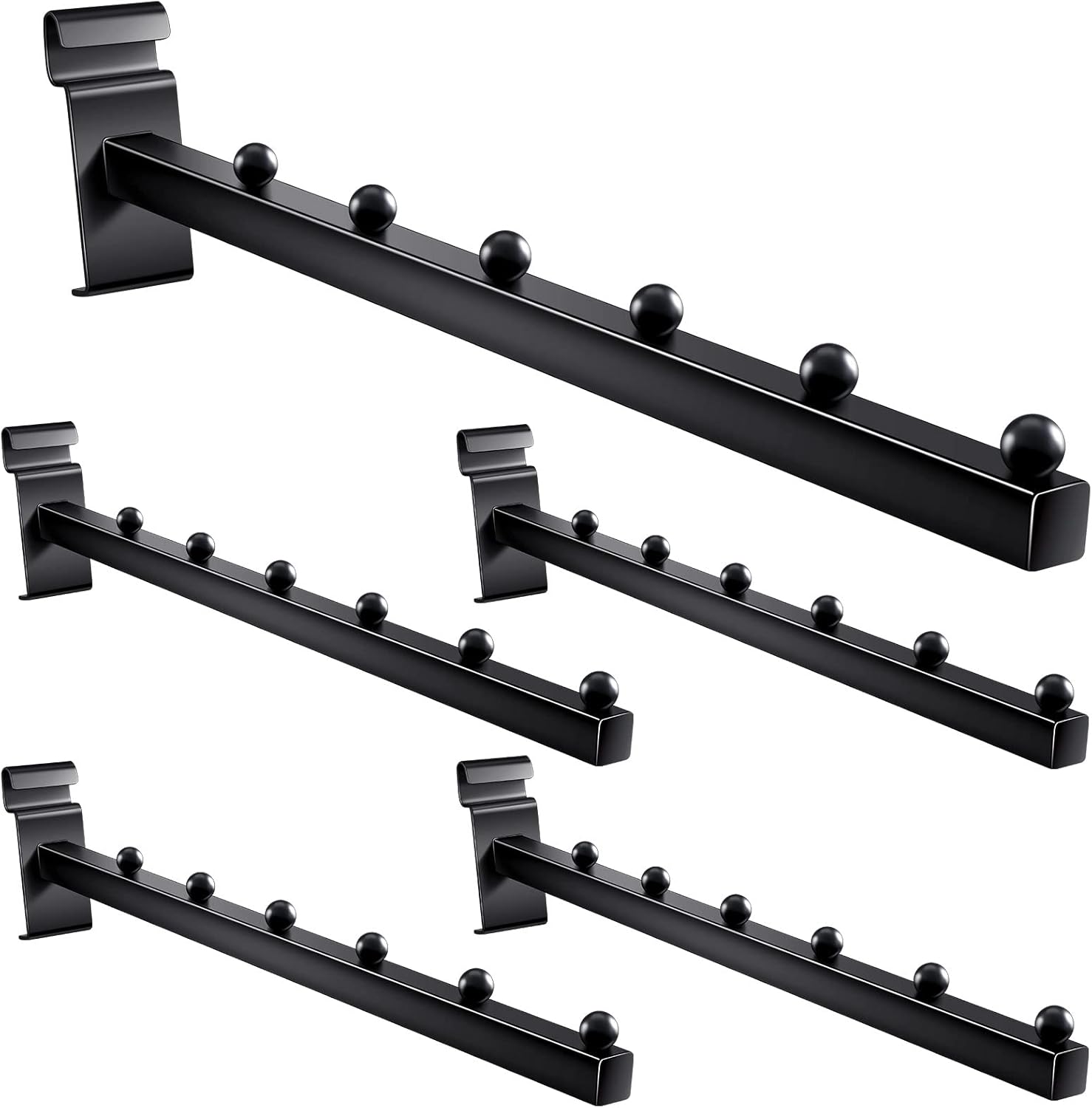Oudain 5 Pack 6 Ball Waterfall Black for Grid Wall and Wire