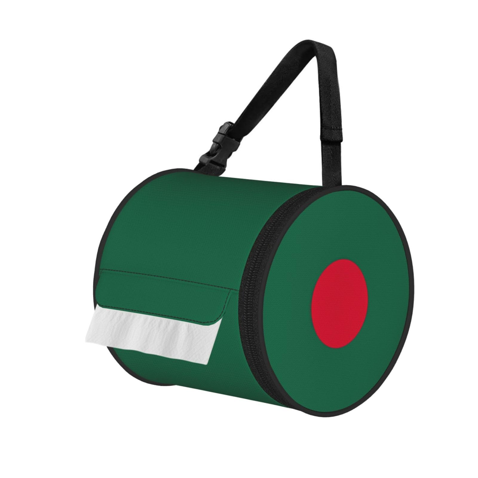 Flag of Bangladesh Print Cylindrical Tissue Holder Bathroom Car Home Office Kitchen Decor Versatile