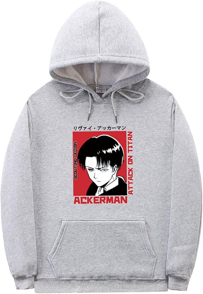 GPUI Attack On Titan Hoodie,Sudaderas con capucha de manga larga para