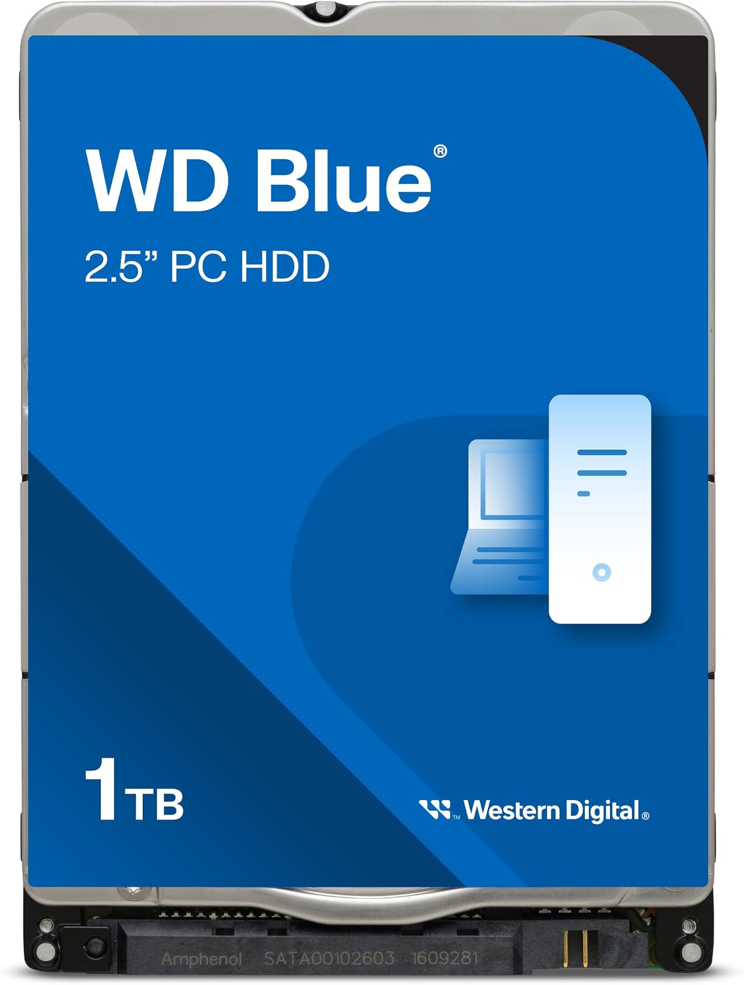 WD Blue 1TB Mobile 2.5" Internal Hard Drive, 5400 RPM Class, SATA 6 GB/s, 128MB Cache, 2 Year Warranty
