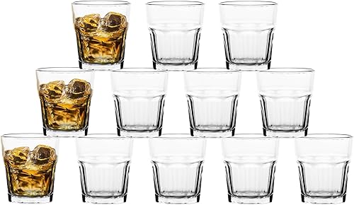 Miniatura 10 de Lisboa Rocks, vasos de jugo sin tallo, 11.5 onzas, juego de cristalería transparente moderna para fiesta (4)