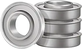 XiKe 4 peças ID 5/8" x OD 1-3/8" rolamentos de esfera flangeada, substitui para cortador de gramado, carrinhos de rodas, carrinhos de jardim, roda de caminhões de mão e mais.