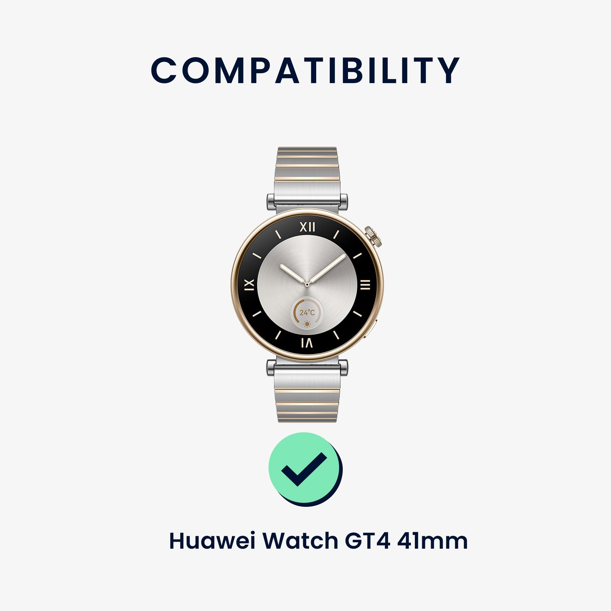 kwmobile Replacement Fitness Tracker Band Compatible with Huawei Watch GT4 41mm - 14-22 cm - Multicolor - Image 2