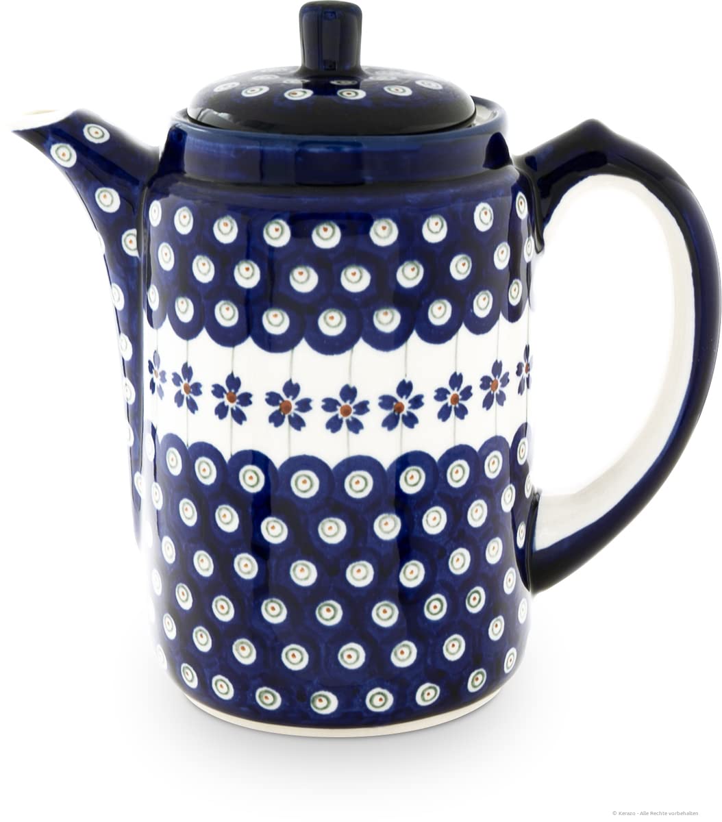 Serveur de café en céramique polonaise pot de 20,3 cm et 42 Oz pour boissons chaudes