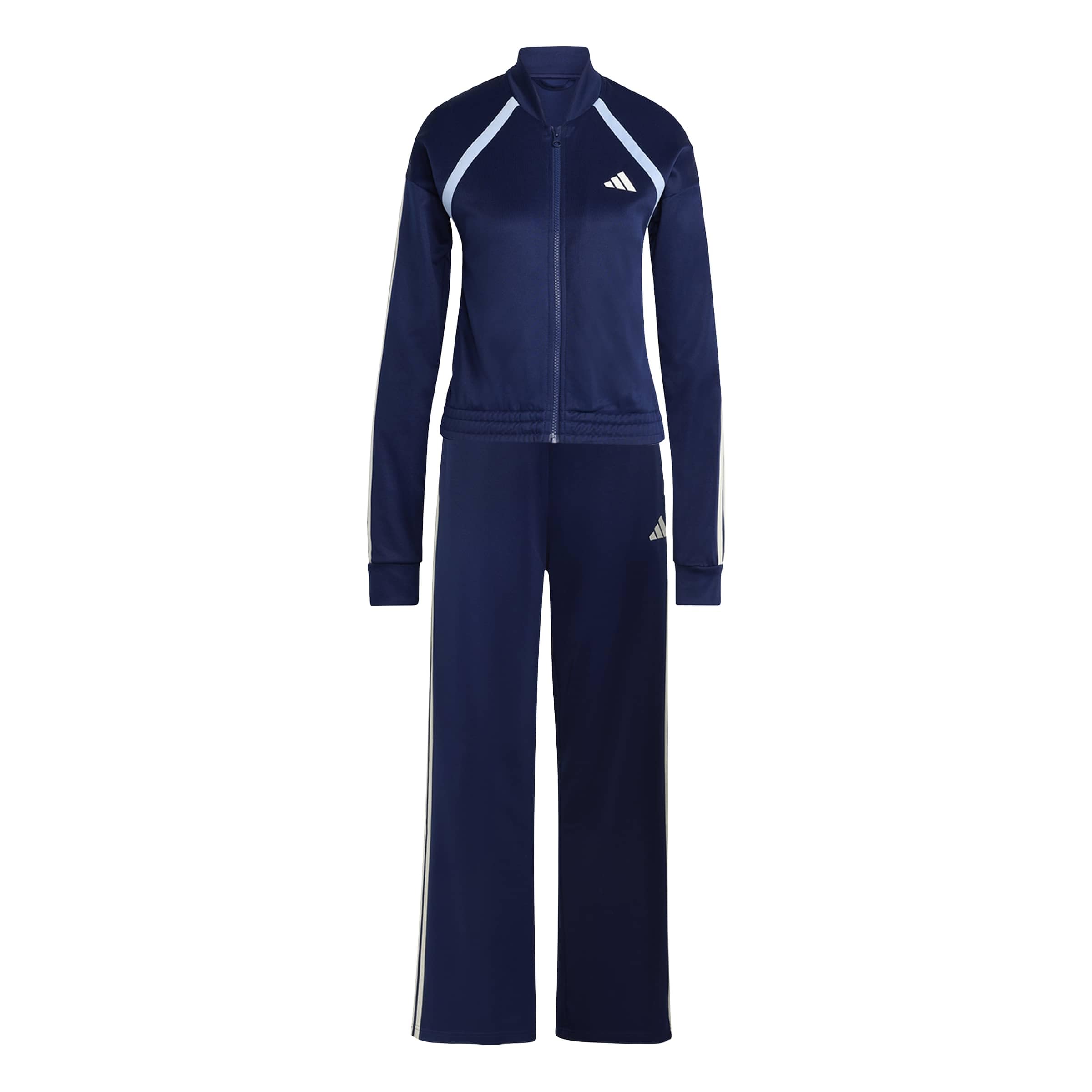 adidas Women's TEAMSPORT TRACKSUIT, dark blue/off white, M