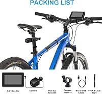 PARKVISION Kerékpár Visszapillantó Kamera 4.3" AHD 1080P LCD Monitorral - 360° Forgatható Tükör Éjjellátóval Országúti és Hegyi Biciklikhez 7