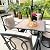 Sophia & William Patio Dining Set 5 Piece Outdoor Table Furniture Set - 4 Padded Swivel Dining Chairs and 1 Square Metal Table with Umbrella Hole & Wood-Like Top for Garden Deck Backyard