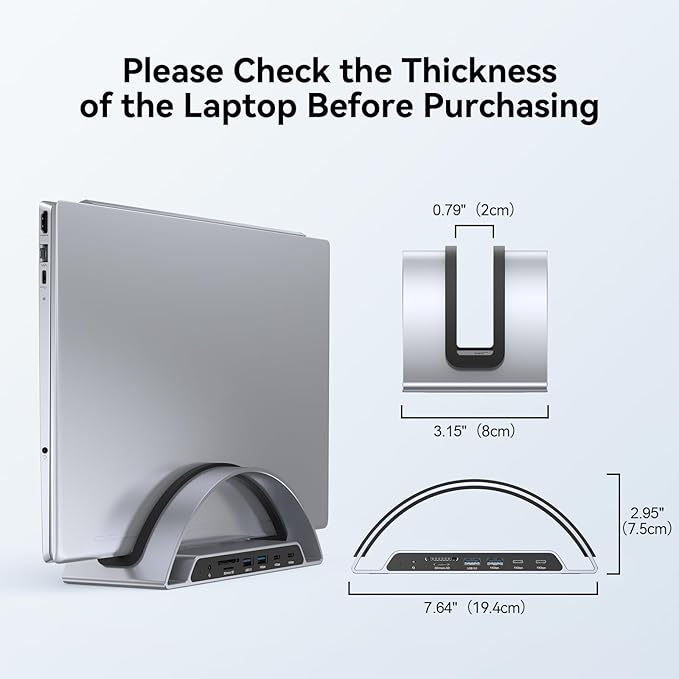 TobenONE Docking Station Dual Monitor 4K 60Hz con Adaptador 100W miniatura 6