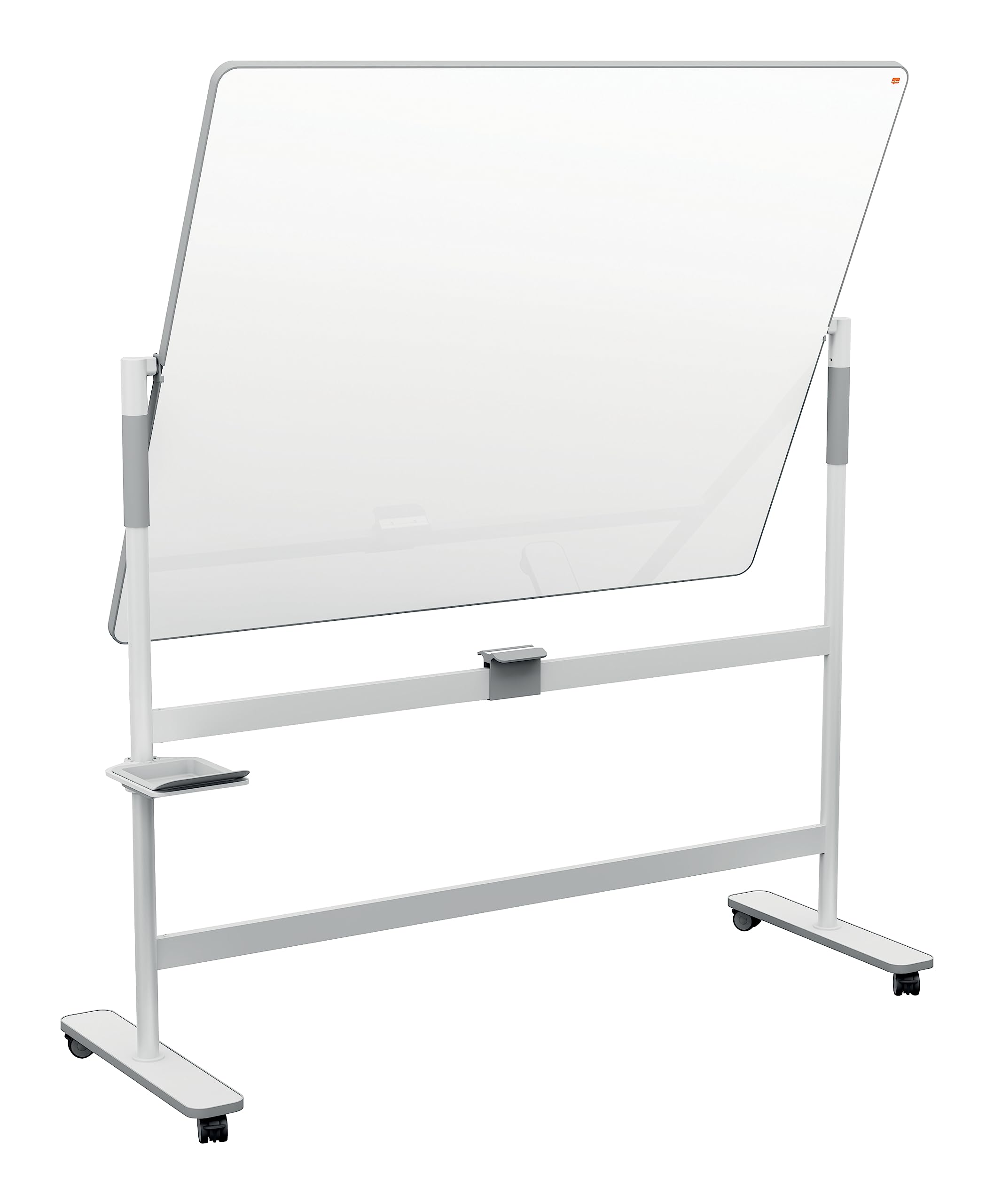 Nobo Move & Meet Doppelseitig drehbares Whiteboard, 1500 x 1200 mm, Pinnwand-Magnettafel mit Ständer & Trocken abwischbarer Oberfläche, 360° Horizontalem Schwenkpunkt & Zentralverriegelung, 1915645