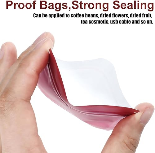 Miniatura 49 de Bolsas de papel de aluminio con cierre hermético resellable, antiolores, 100 unidades, para regalos de fiestas y almacenar comida. Negro -,Negro