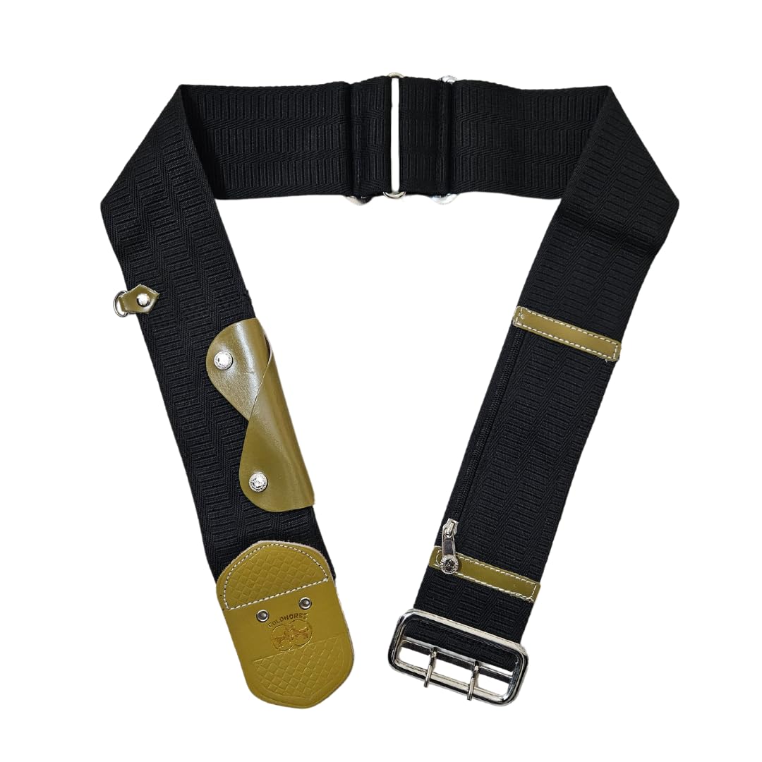 LIMRA Golden Horse Black Ihram Belt - 44" & 48" Sizes | Haji Ihram Black Belt for Men-picture-16