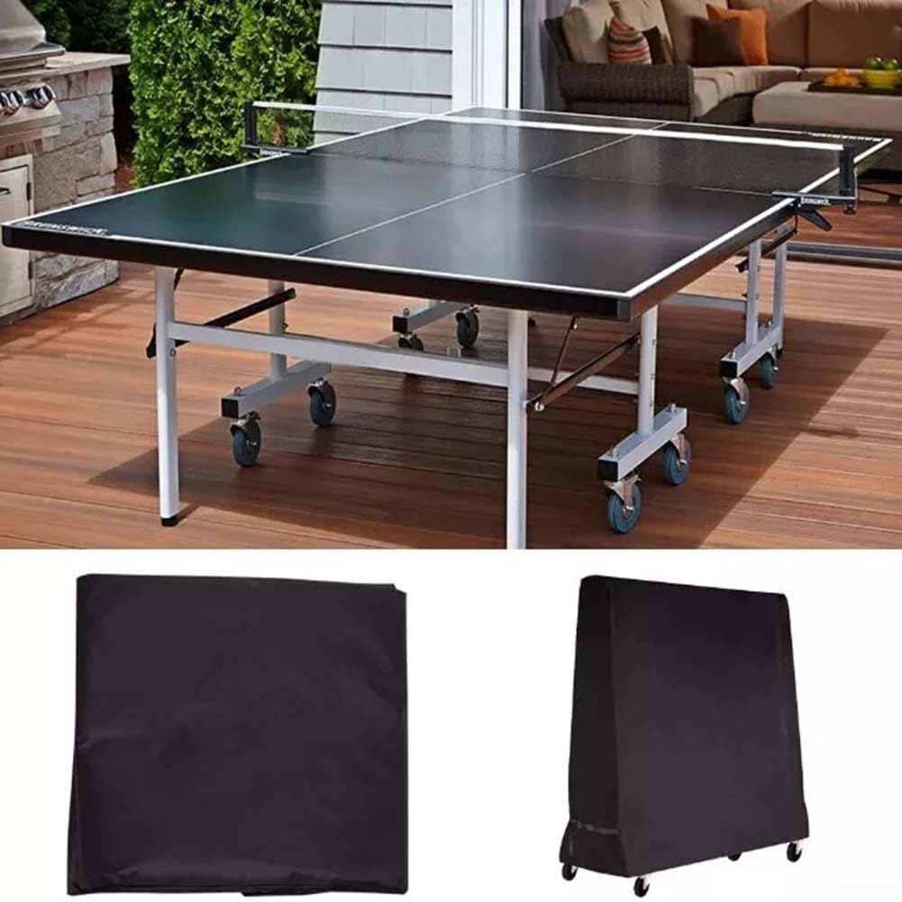 Funda de tenis de mesa impermeable plegable 185x70x165 cm negro