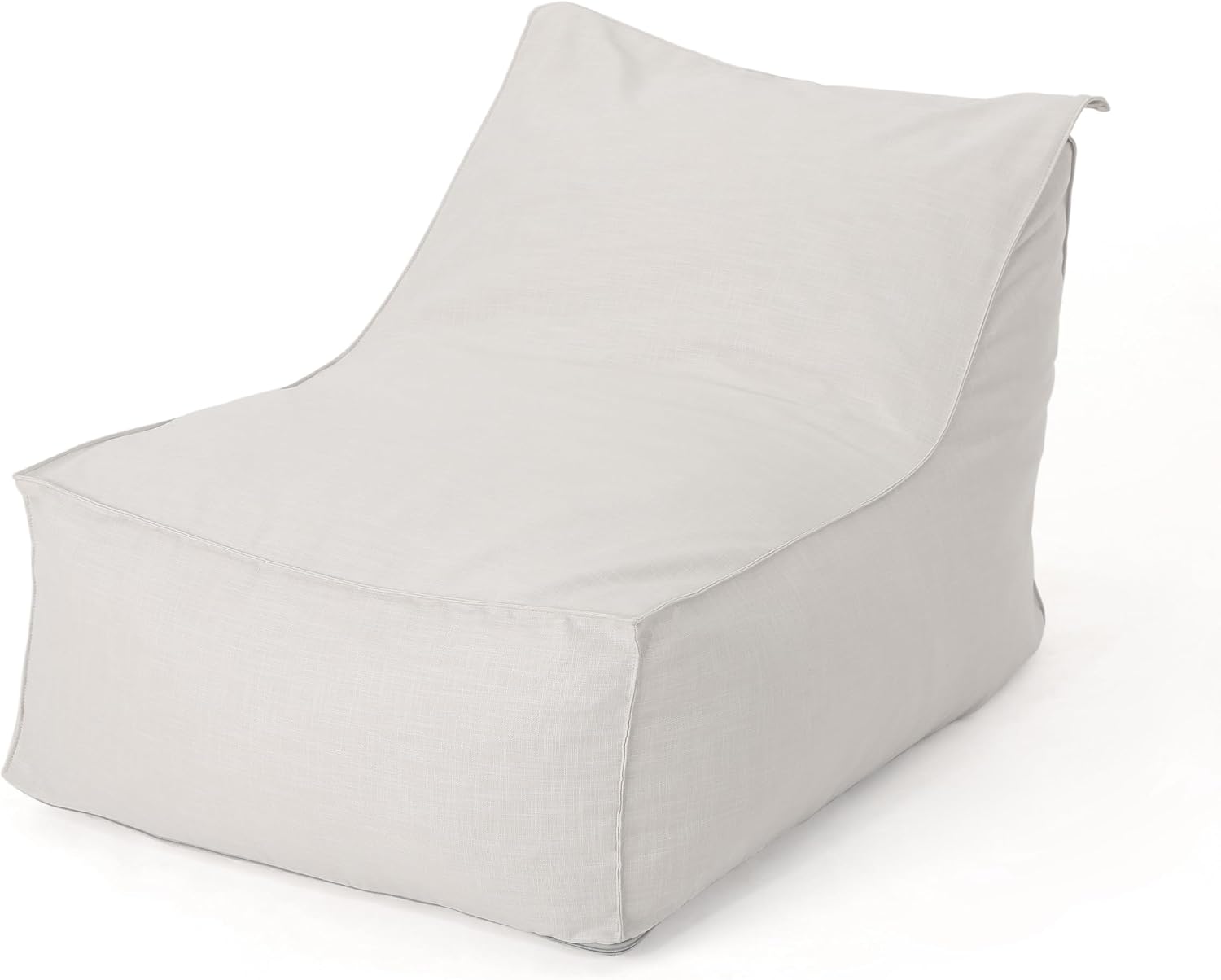 3 Ft Water Resistant Bean Bag Chair Waterproof Fabric Foam Filled Oversized Lounger for Adults Kids Living Room Bedroom Machine Washable Cover (Khaki)