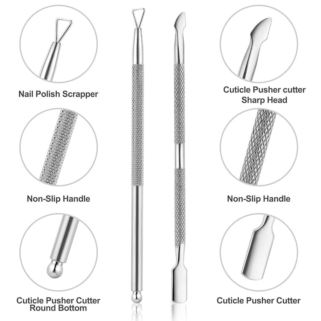 3Pcs Alicate Para Cutículas Y Herramienta De Cortador De Cutículas Profesional,Corta Cuticulas Profesional,Corta Cuticulas, Pinza De Acero Inoxidable Para Las Uñas De Dedos De Manos Y Pies