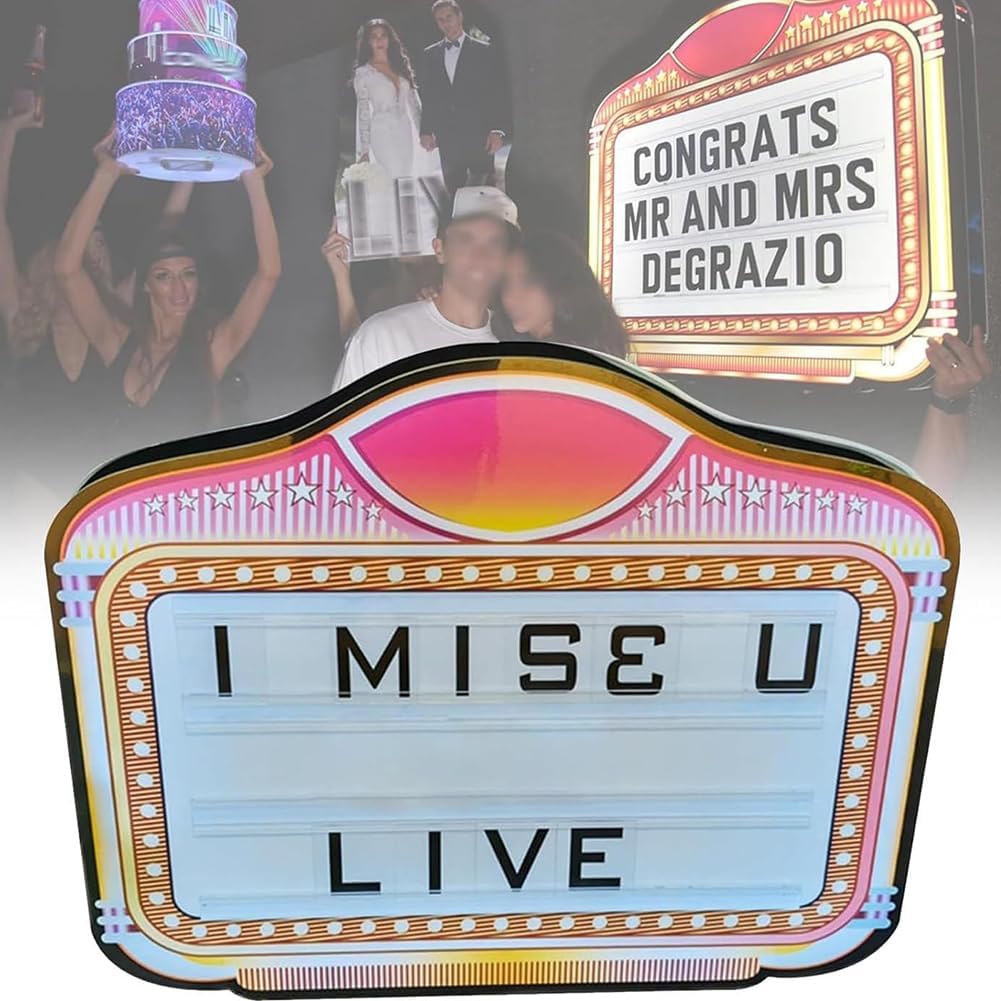 Club Sign Service Plastic Nightclub LED Bottle Presenter, Light Box with Changeable Letters, Custom Logo, for Bar Hotel Private Party
