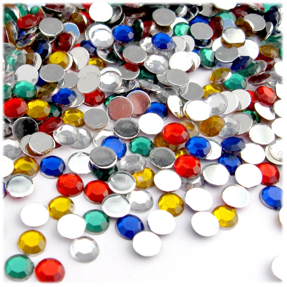 The Crafts Outlet 1,000pc Rhinestones Round 5mm - 21ss Multi Assortment