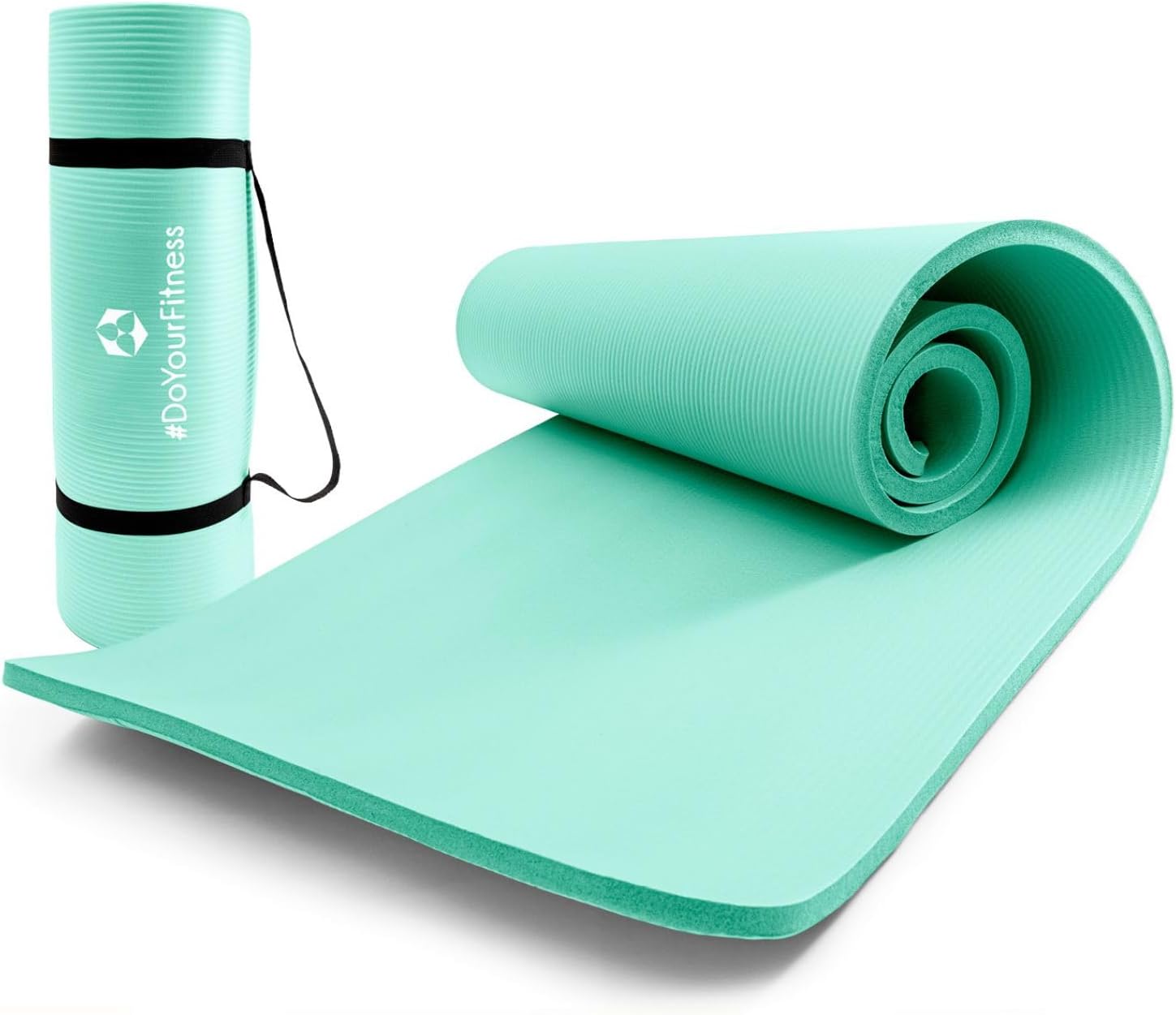 #DoYourFitness® x World Fitness - Fitness Mat »Yamuna« 183 x 61 x 1,5 cm - Exercise Mat extra thick NBR foam - Gym Mat non-slip - ideal for Fitness, Home Gym, Training, Pilates - Turquoise