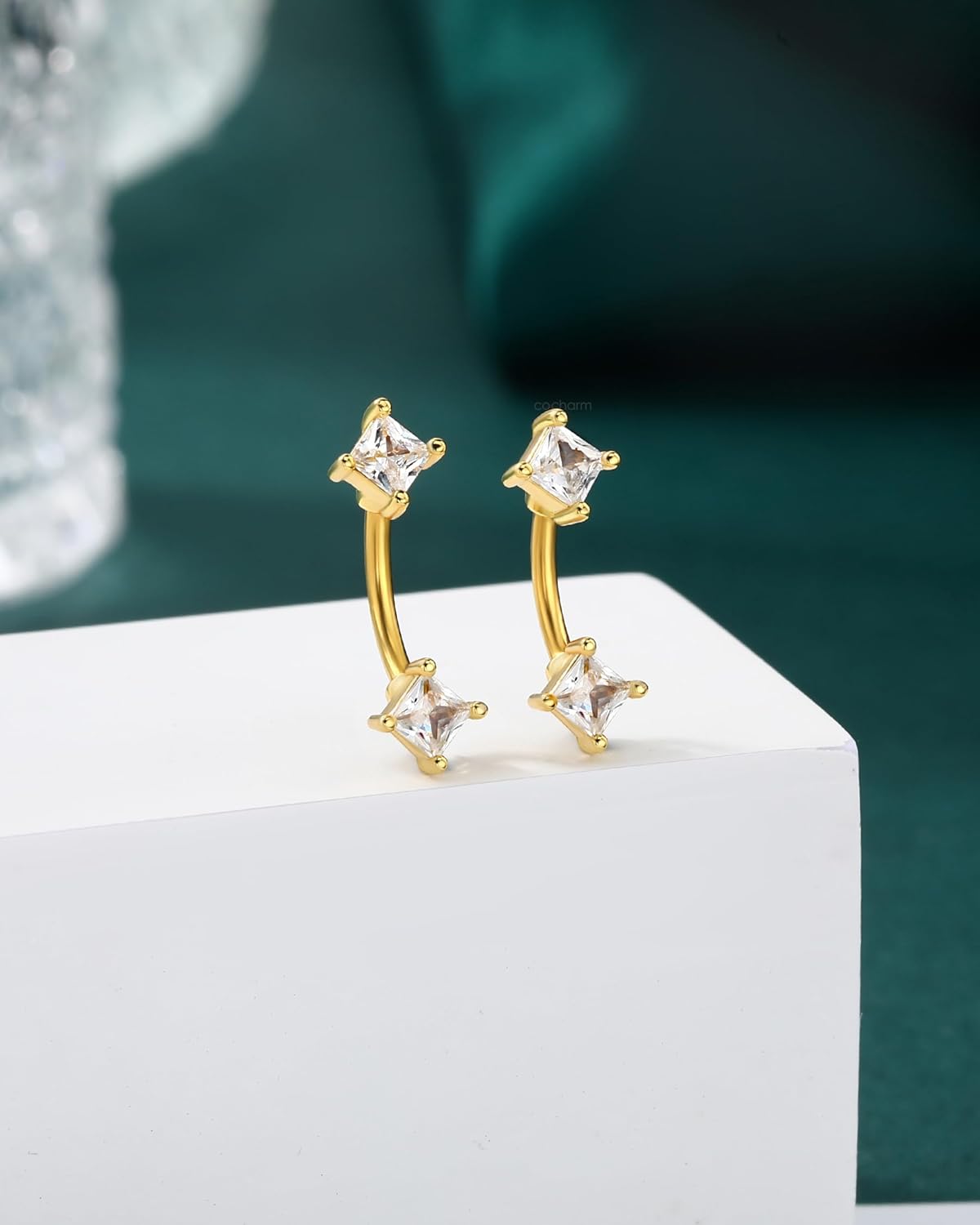 COCHARM Minimalist Rook Earrings 16G Rook Piercing Jewelry Stainless Steel Eyebrow Rings for Women Men Dainty Lobe Earrings 6/8MM - Image 4