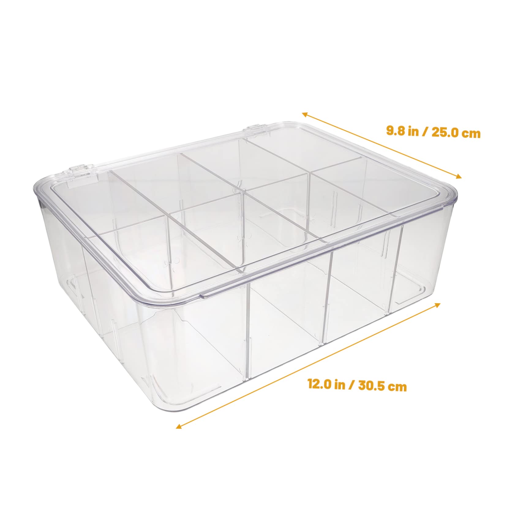 Balacoo Versatile Desktop Tea Bag Holder Acrylic Tea Box Lid Sugar Bag Holder Organizing Box